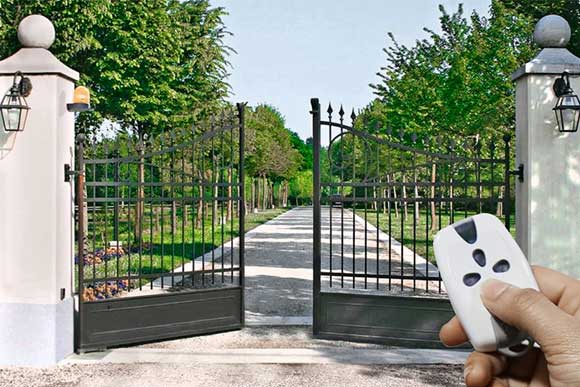 Remote control with electric gate
