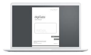 digiGate instruction manual on computer