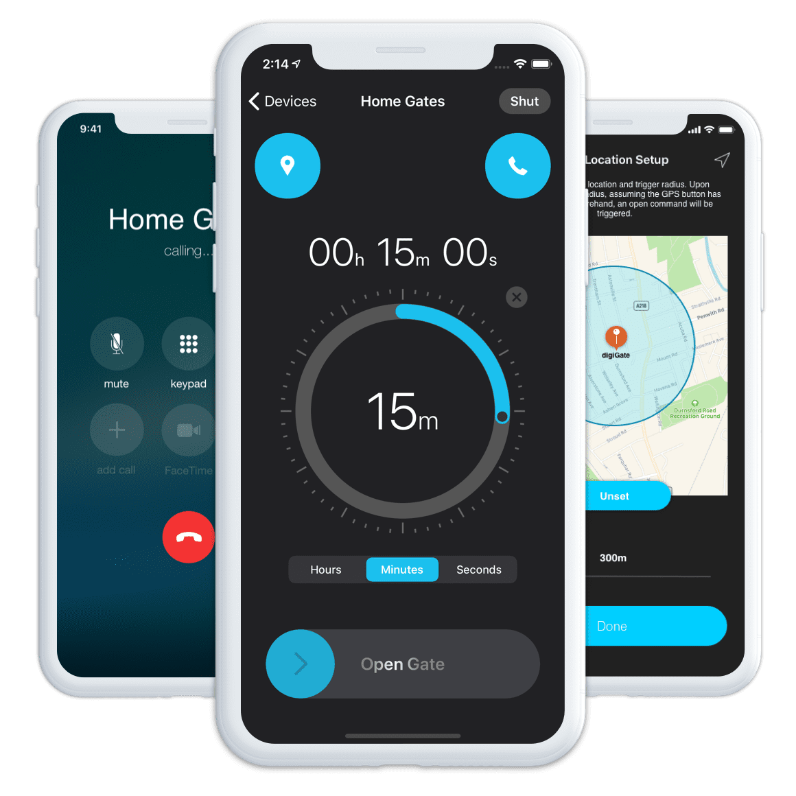 digiGate Mobile App control with latch access, GSM and GPS