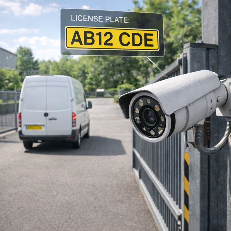 Automatic number plate recognition at a gate
