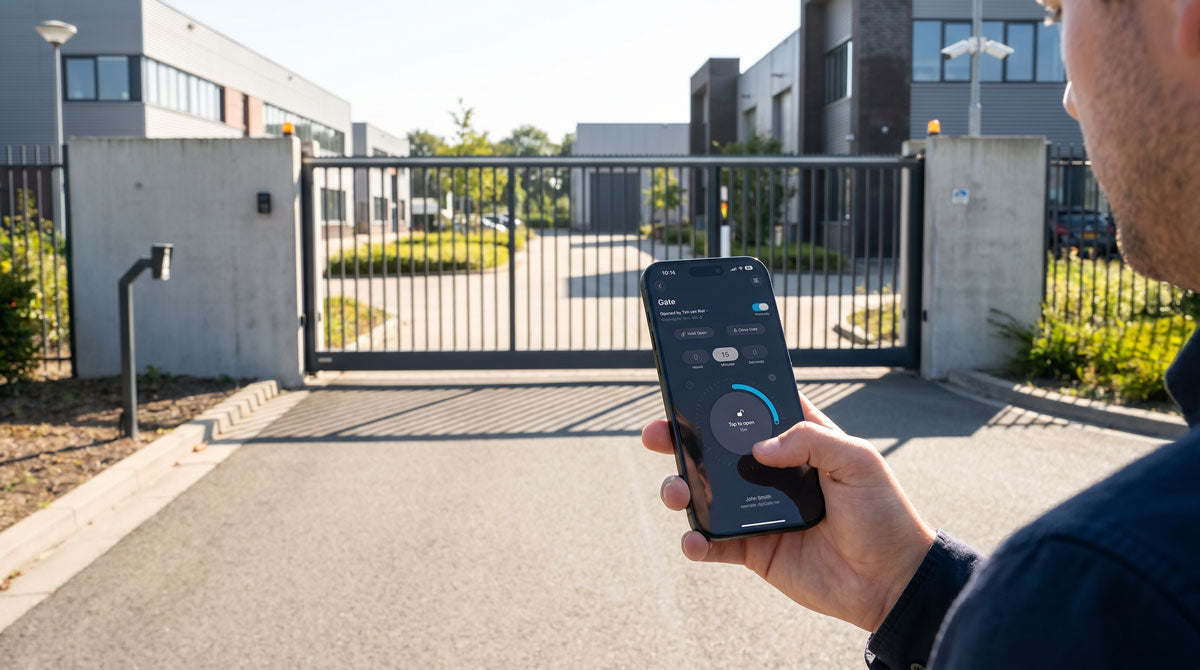 Mobile gate app control